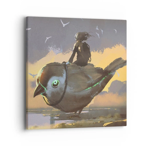 Obraz na płótnie - Przystanek w fantastycznej podróźy - 40x40 cm