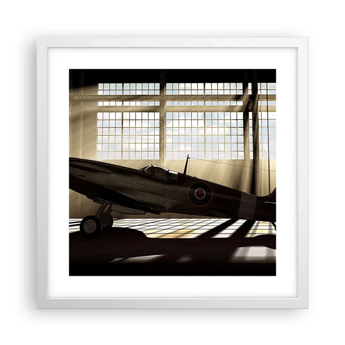 Plakat w białej ramie - Odpoczynek wojownika - 40x40 cm