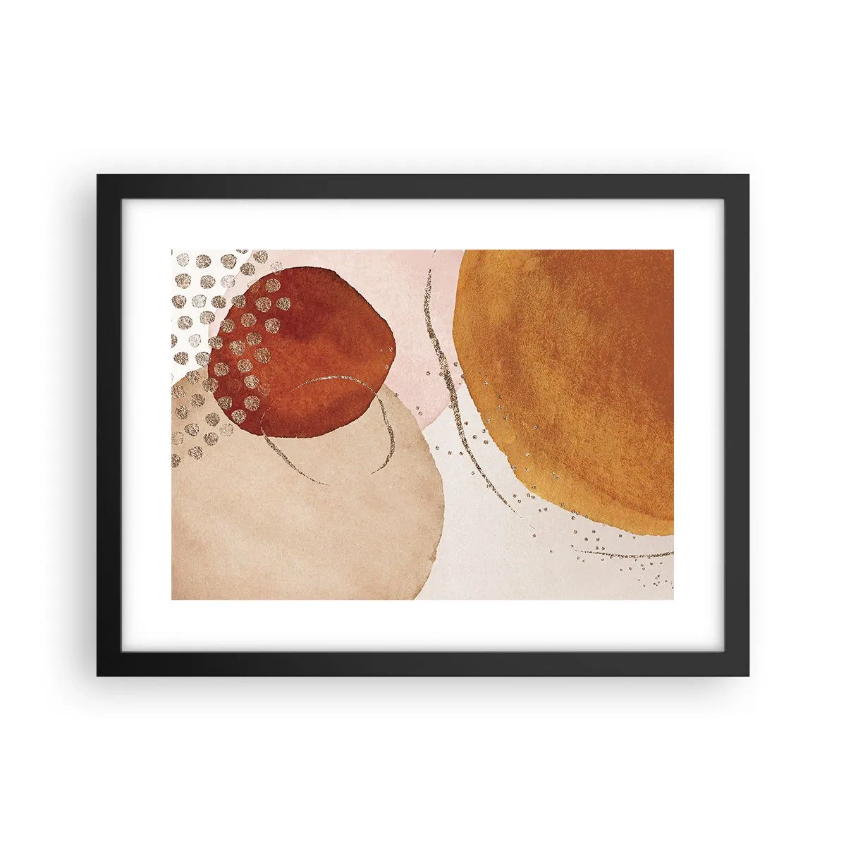 Plakat w czarnej ramie - Krągłość i ruch - 40x30 cm