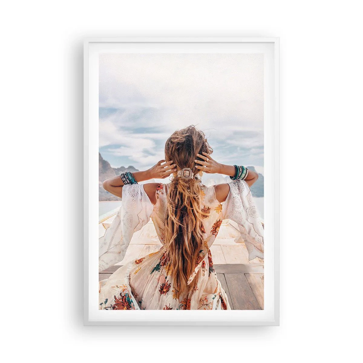 Plakat w białej ramie - W drodze ku szczęściu - 61x91 cm