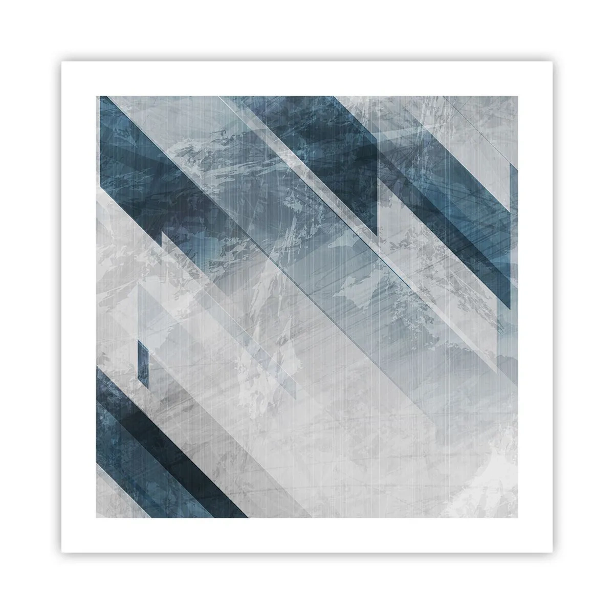 Plakat - Kompozycja przestrzenna – ruch szarości - 50x50 cm