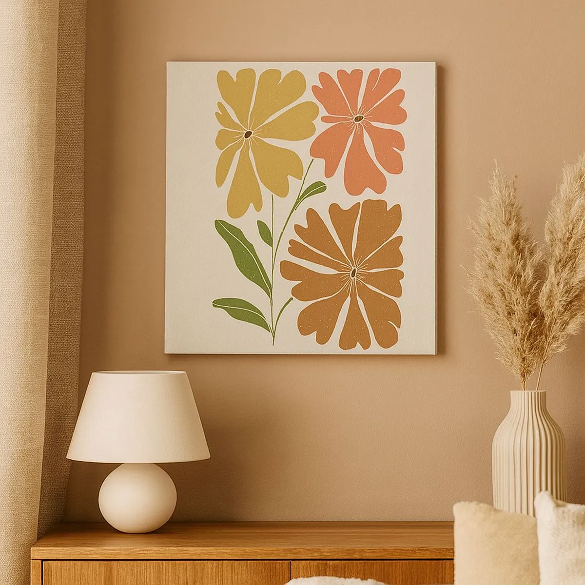 Obraz na płótnie - Natura i geometria - 30x30 cm