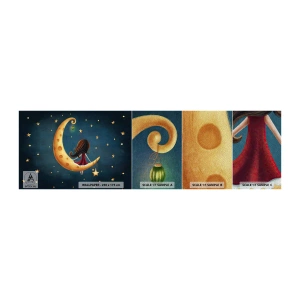 Fototapeta Próbka Premium Sand - Pewnego razu… - Dla Dzieci, Dziewczynka, Księżyc - 100x30 cm