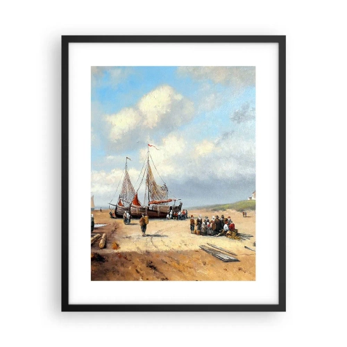 Plakat w czarnej ramie - Po udanym połowie - 40x50 cm