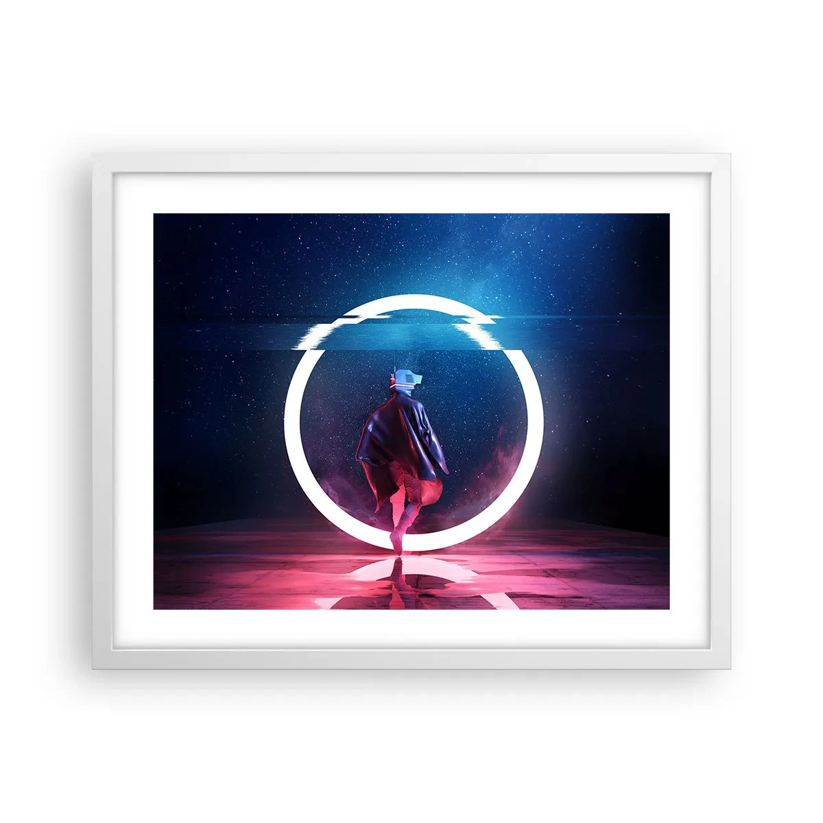 Plakat w białej ramie - Między światami - 50x40 cm