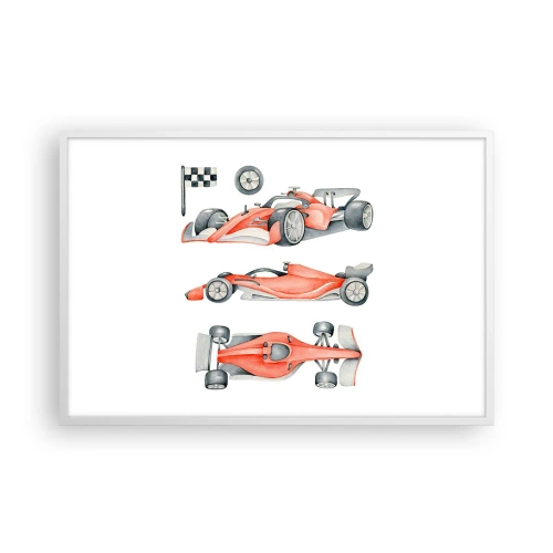 Plakat w białej ramie - Doścignąć marzenie - 91x61 cm