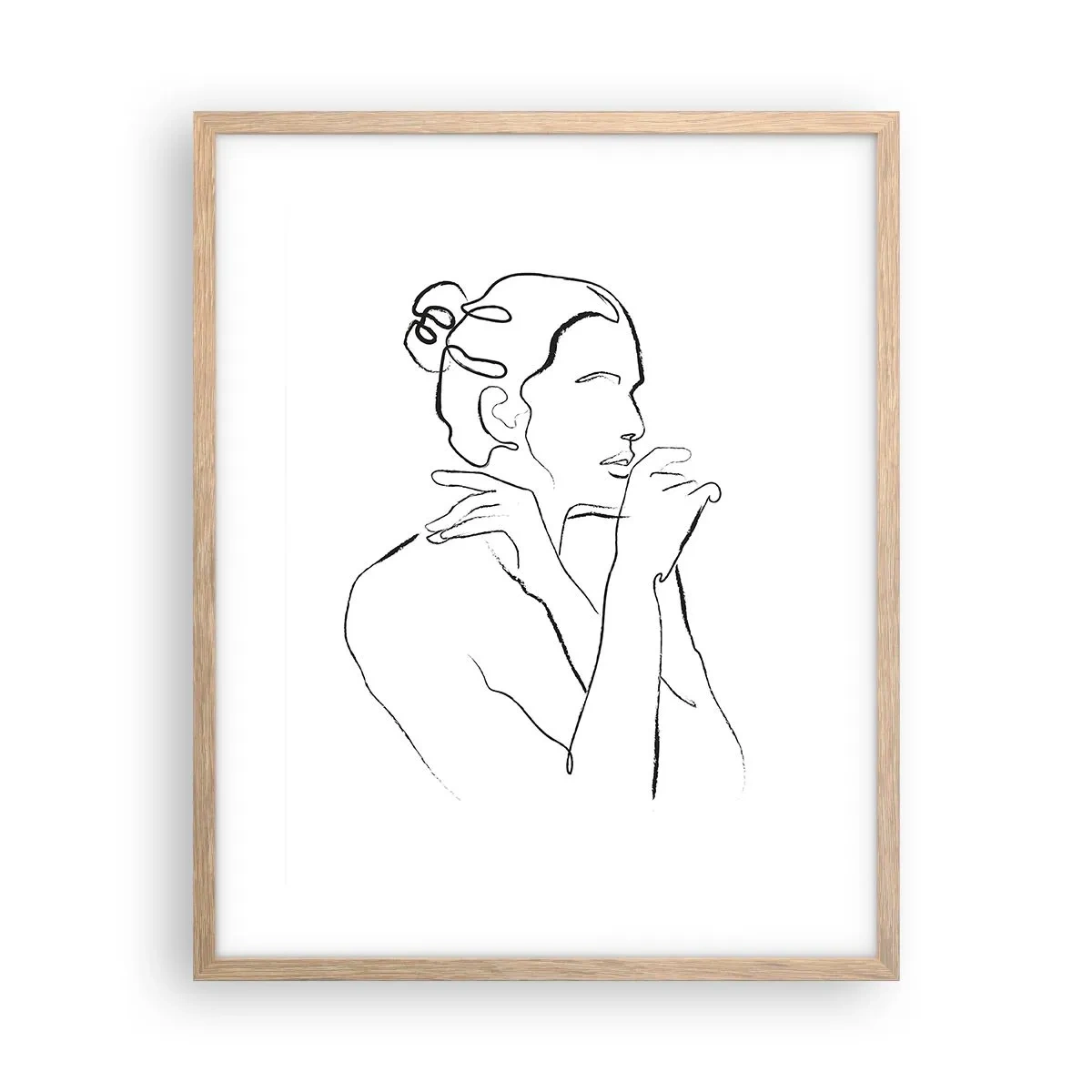 Plakat w ramie jasny dąb - Akt: zmysłowe misterium - 40x50 cm