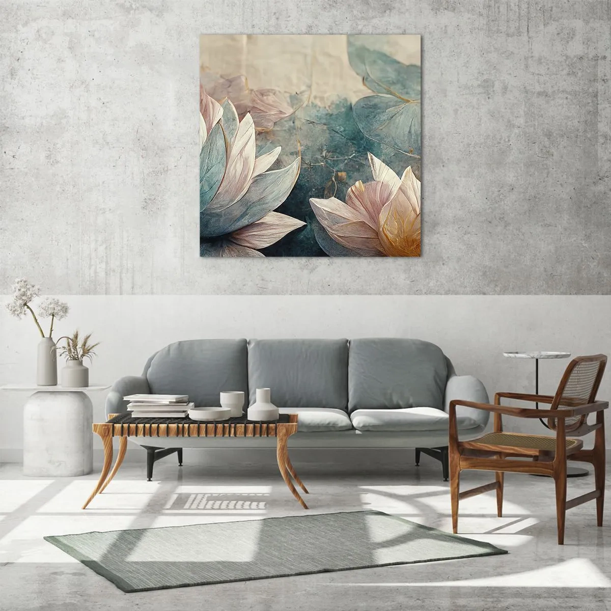 Obraz na szkle - Gwiazdy jeziora - 60x60 cm