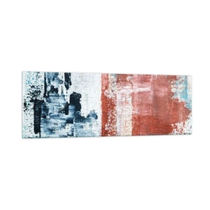 Obraz na szkle - Abstrakcyjne pół na pół - 90x30 cm