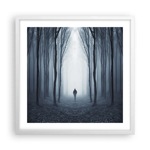 Plakat w białej ramie - I wszystko proste i jasne - 50x50 cm