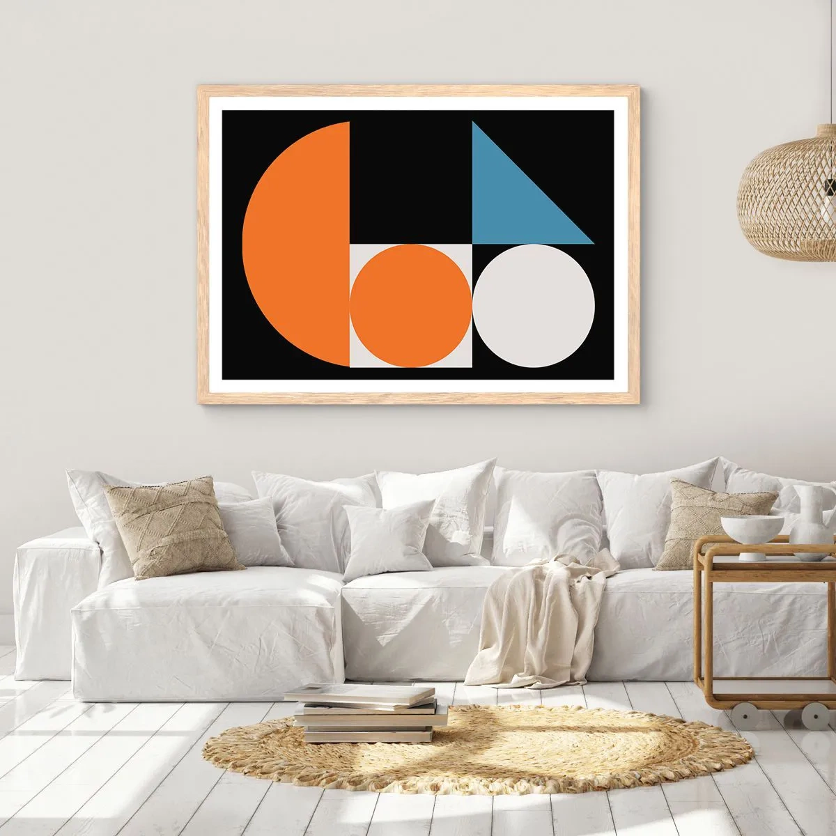 Plakat w ramie jasny dąb - Układ figurowy - 91x61 cm