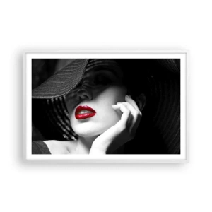 Plakat w białej ramie - Studium w szkarłacie - 91x61 cm