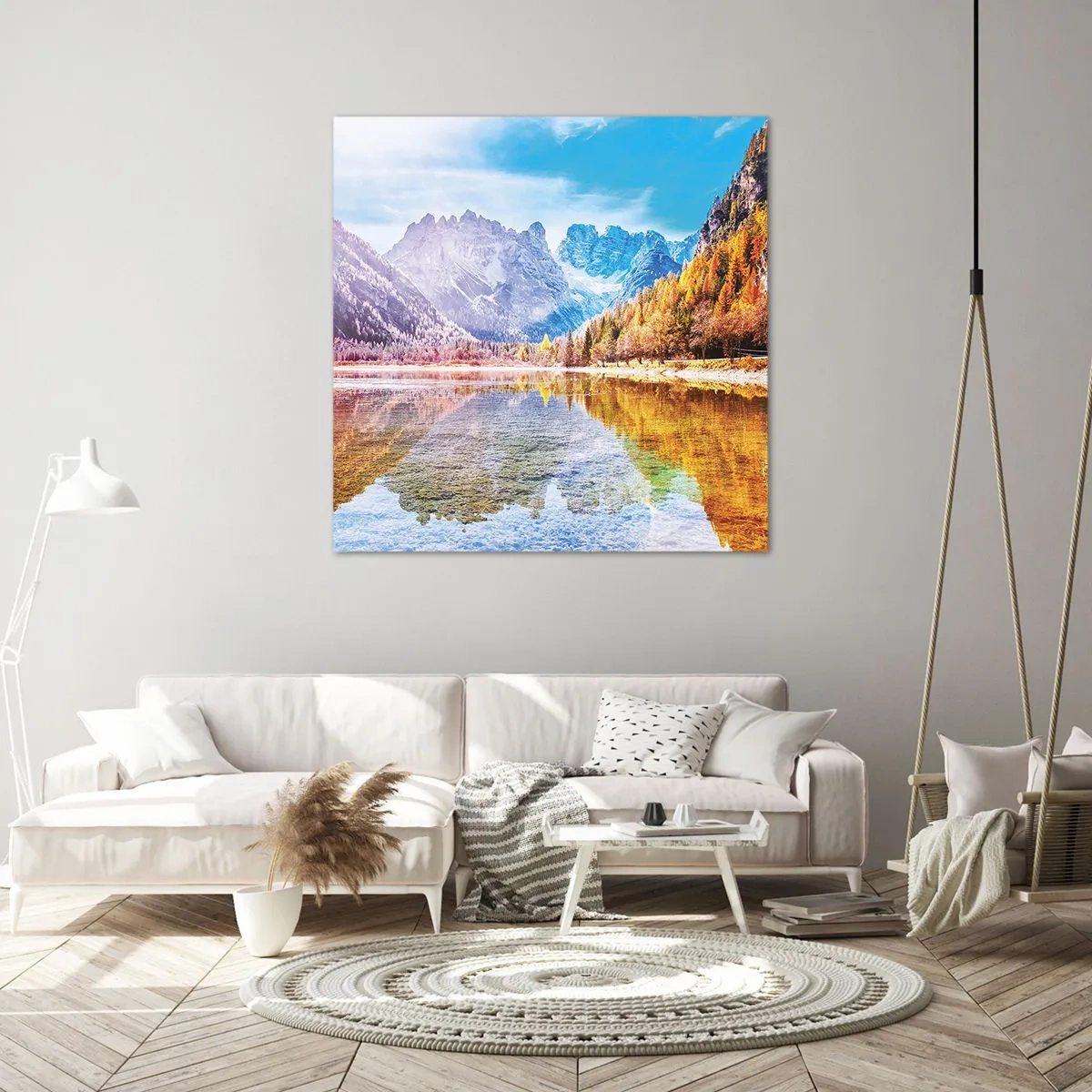 Obraz na płótnie - A w górach już jesień - 60x60 cm
