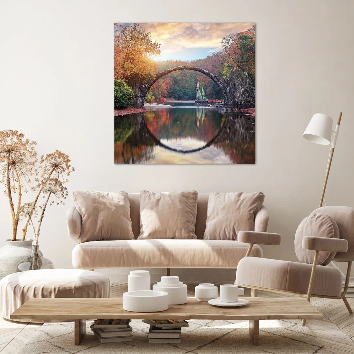 Obraz na płótnie - Po drugiej stronie lustra - 40x40 cm
