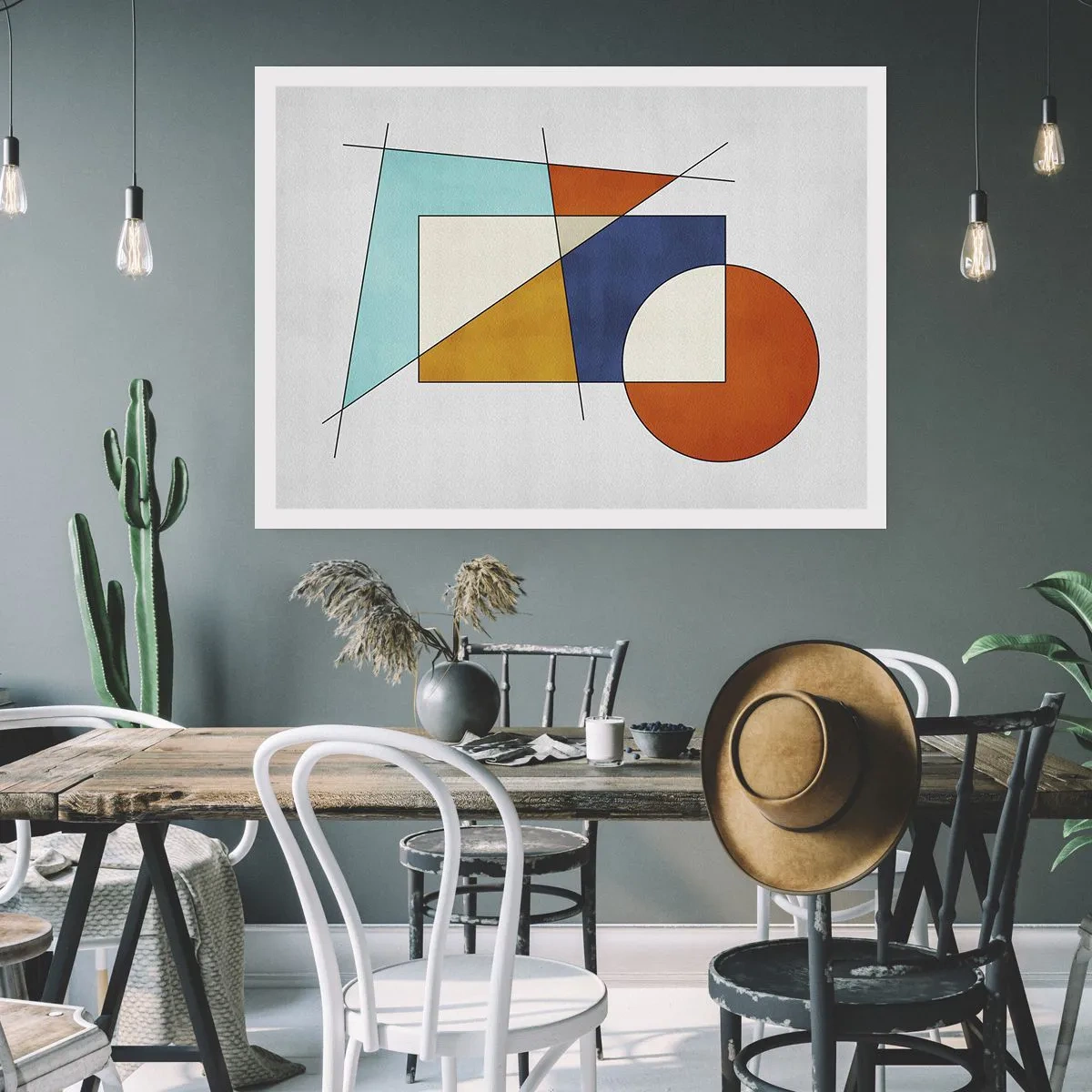 Plakat - Abstrakcja: modernistyczna zabawa - 70x50 cm