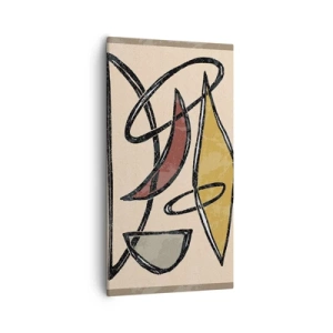 Obraz na płótnie - Kompozycja – łuki i owale - 55x100 cm