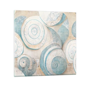 Obraz na szkle - Co kryje muszla? - 50x50 cm