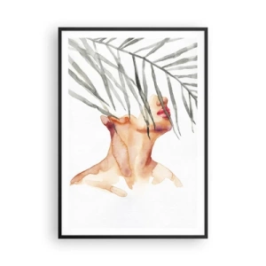 Plakat w czarnej ramie - Poczuć puls tropików - 70x100 cm