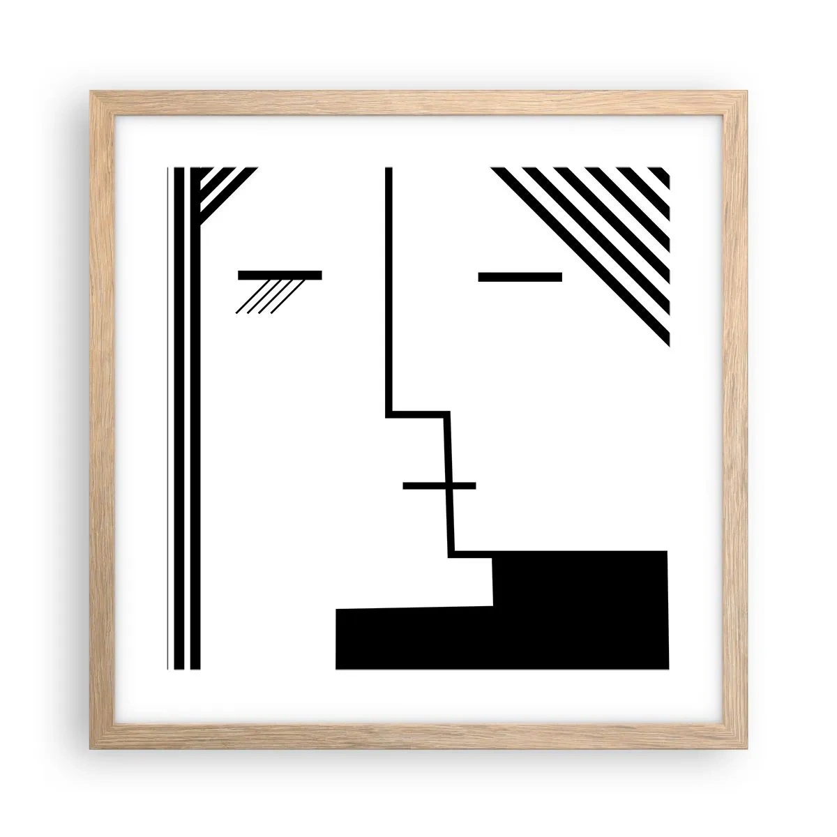 Plakat w ramie jasny dąb - Po prostu pocałunek - 40x40 cm