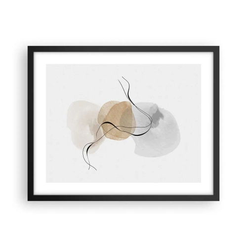 Plakat w czarnej ramie - Powietrzne paciorki - 50x40 cm