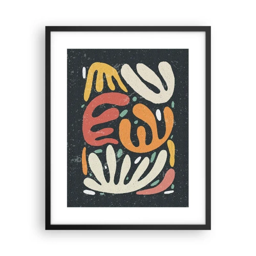 Plakat w czarnej ramie - Kompozycja – zaraz cię schwytam - 40x50 cm