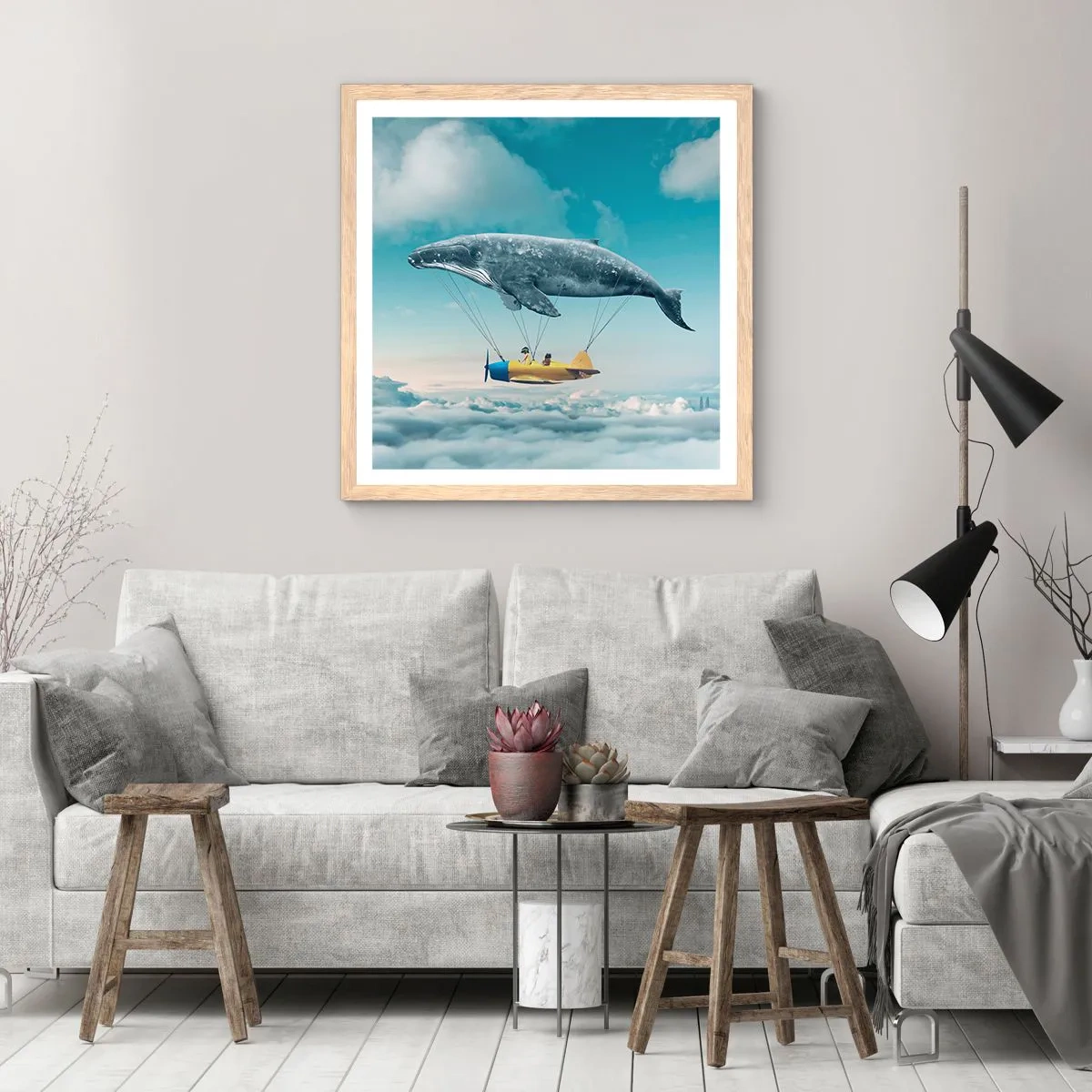 Plakat w ramie jasny dąb - Dlaczego nie? - 30x30 cm