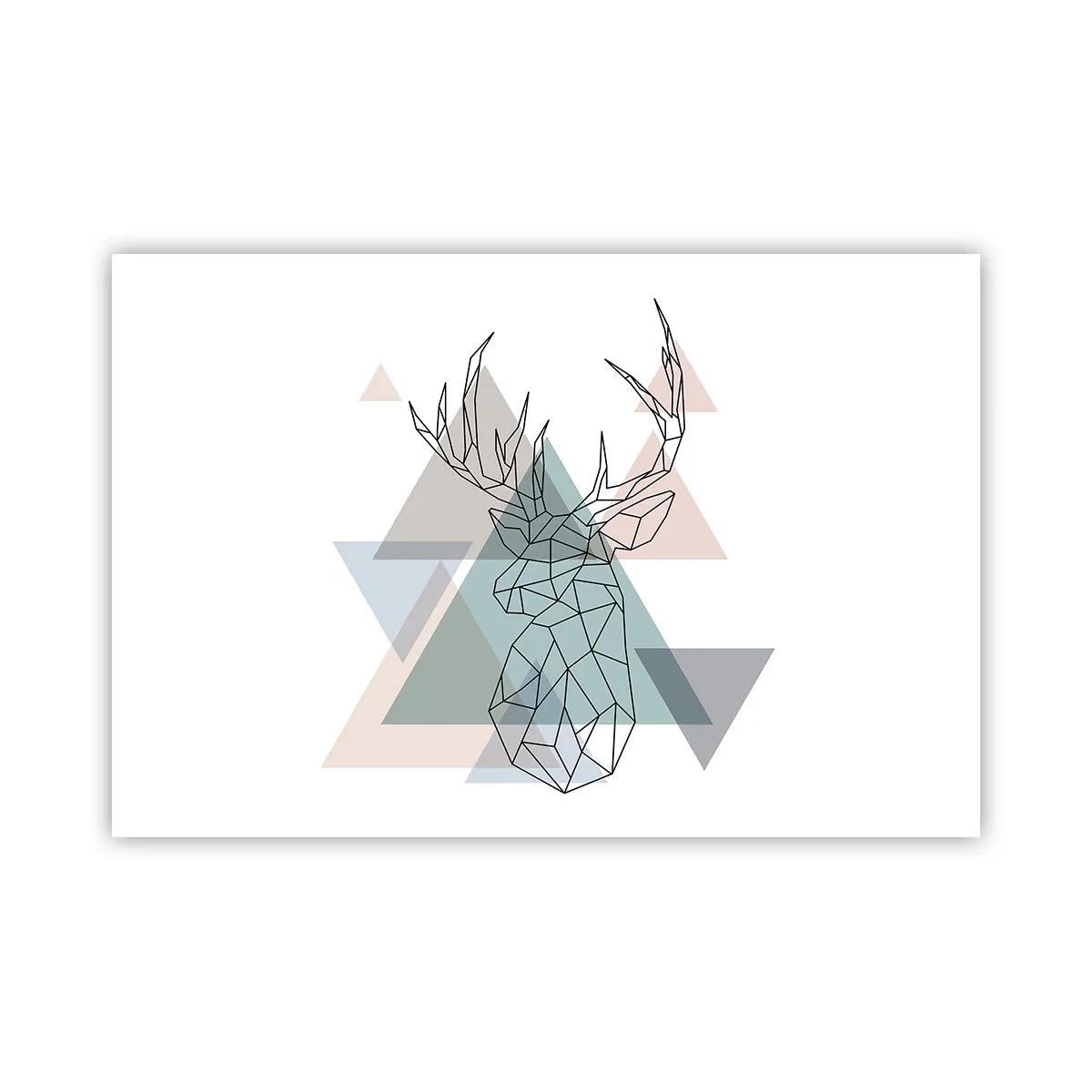 Plakat - W geometrycznym lesie - 91x61 cm