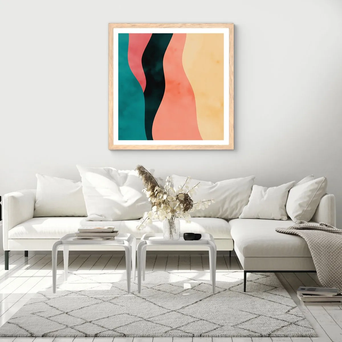 Plakat w ramie jasny dąb - Zgodna niezgodność - 30x30 cm