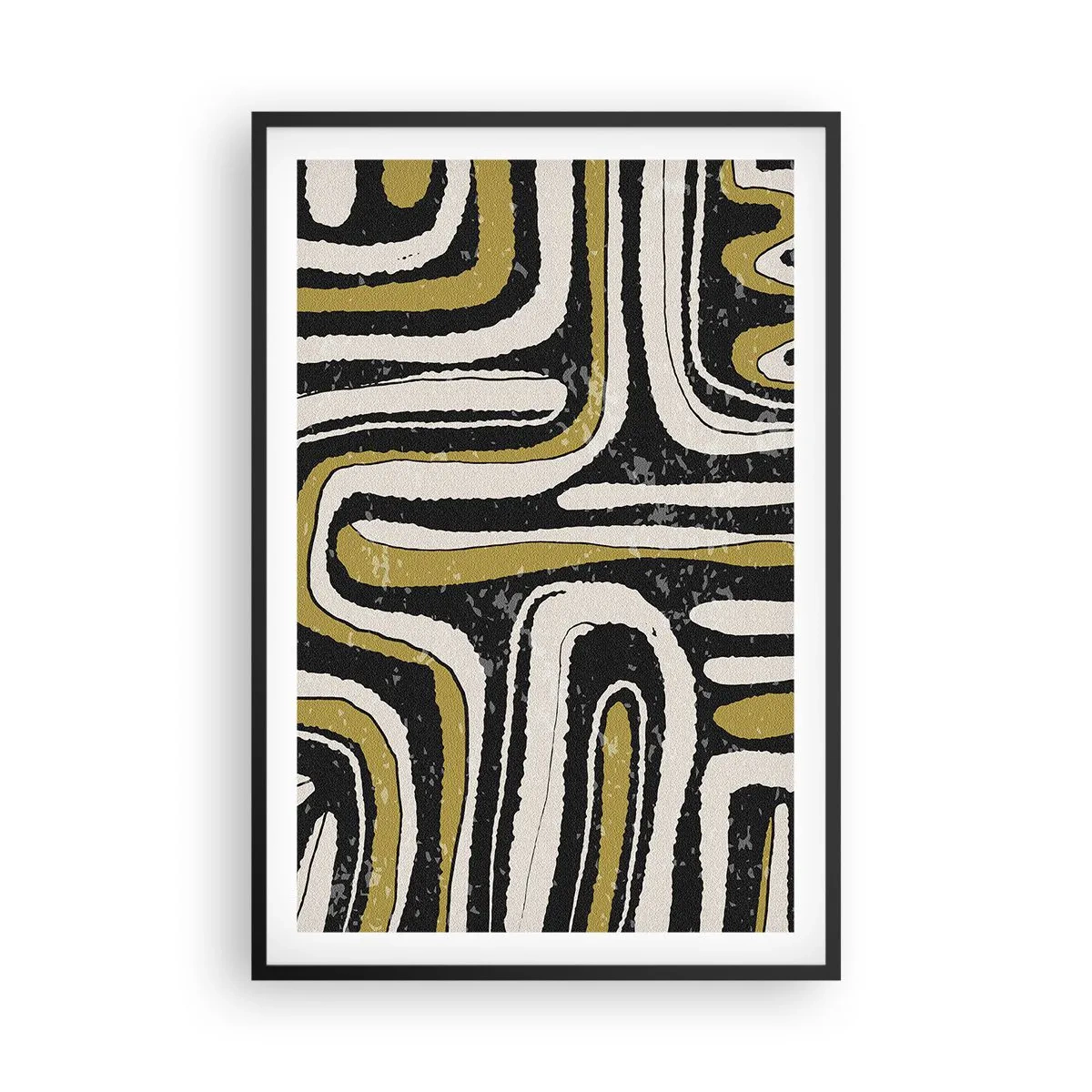 Plakat w czarnej ramie - Kompozycja: trakty i zaułki - 61x91 cm
