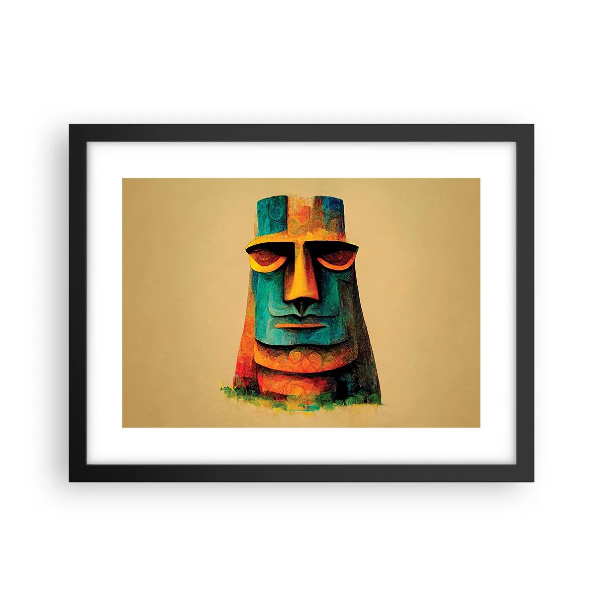 Plakat w czarnej ramie - Posągowy, a sympatyczny - 40x30 cm