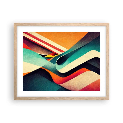 Plakat w ramie jasny dąb - Kompozycja intensywna - 50x40 cm