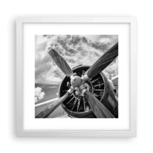 Plakat w białej ramie - Pogromca przestworzy - 30x30 cm