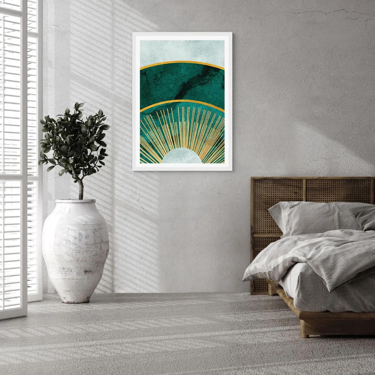 Plakat w białej ramie - Inny układ słoneczny - 70x100 cm