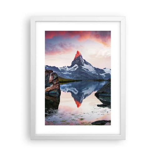 Plakat w białej ramie - Serce gór jest gorące - 30x40 cm
