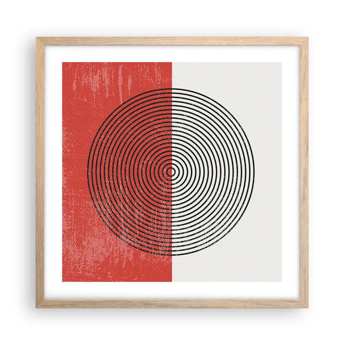 Plakat w ramie jasny dąb - W samo sedno - 50x50 cm