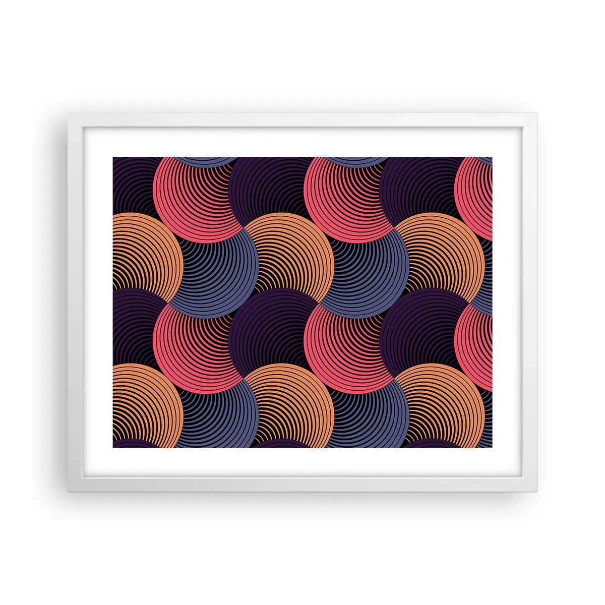 Plakat w białej ramie - W kolistym rytmie - 50x40 cm