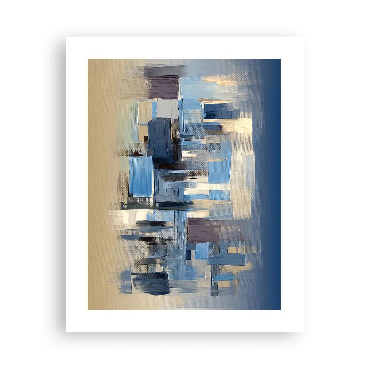 Plakat - Błękitna konstrukcja - 40x50 cm