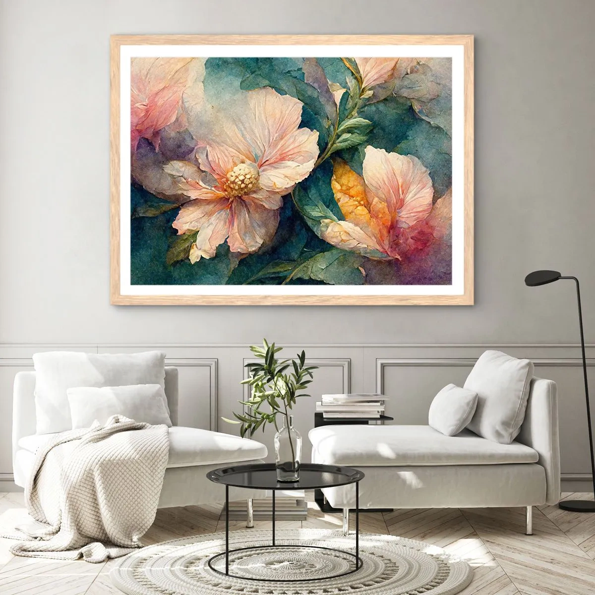 Plakat w ramie jasny dąb - Sama subtelność - 100x70 cm