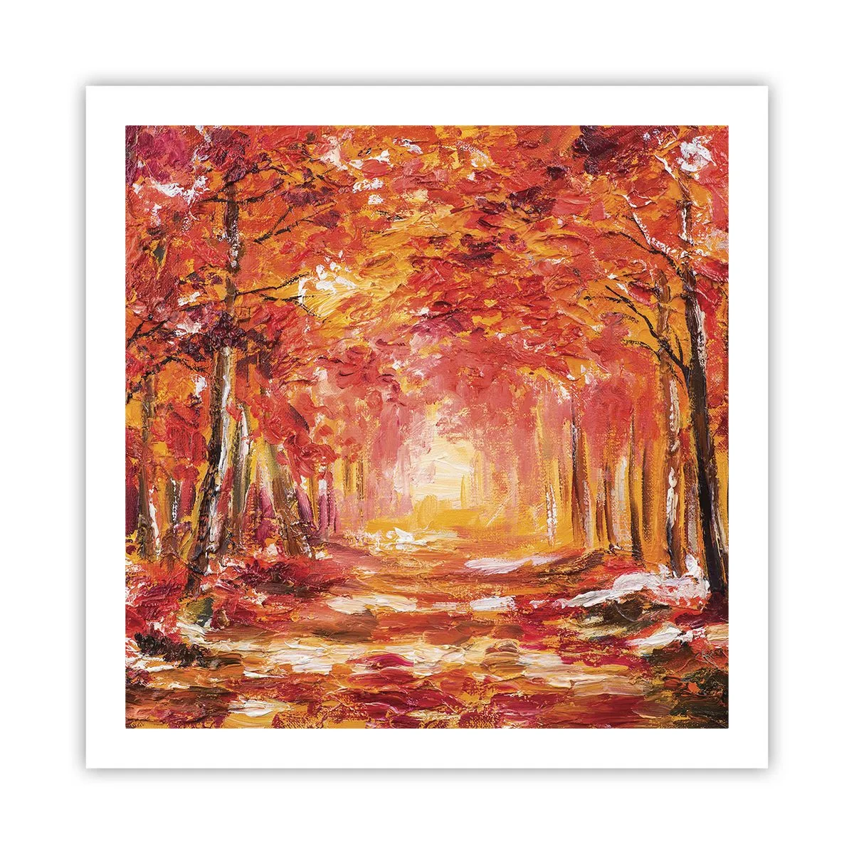 Plakat - Miedziany las - 60x60 cm