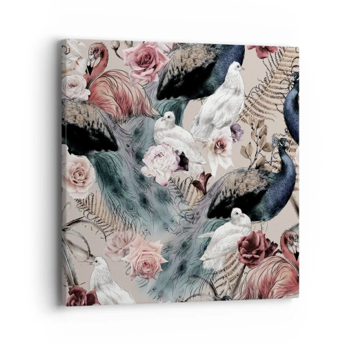 Obraz na płótnie - W pałacowym ogrodzie - 40x40 cm