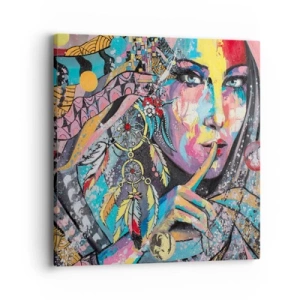 Obraz na płótnie - Milcz, aż zrozumiesz - 40x40 cm