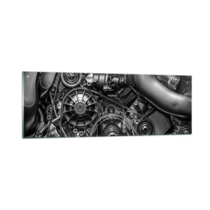 Obraz na szkle - Poezja mechaniki - 90x30 cm