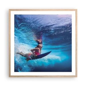 Plakat w ramie jasny dąb - Głębia radości - 60x60 cm