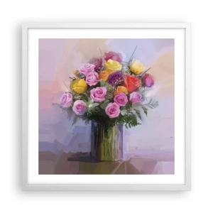 Plakat w białej ramie - Zatrzymane piękno - 50x50 cm