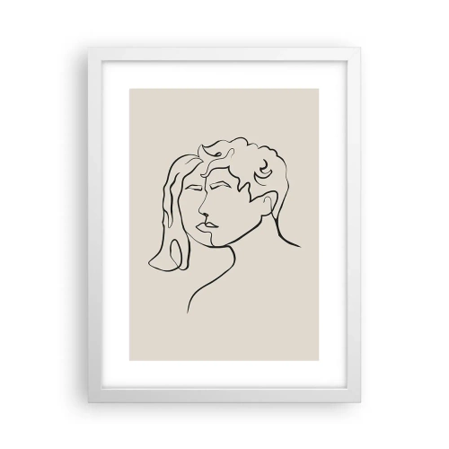 Plakat w białej ramie - I stała się jedność - 30x40 cm