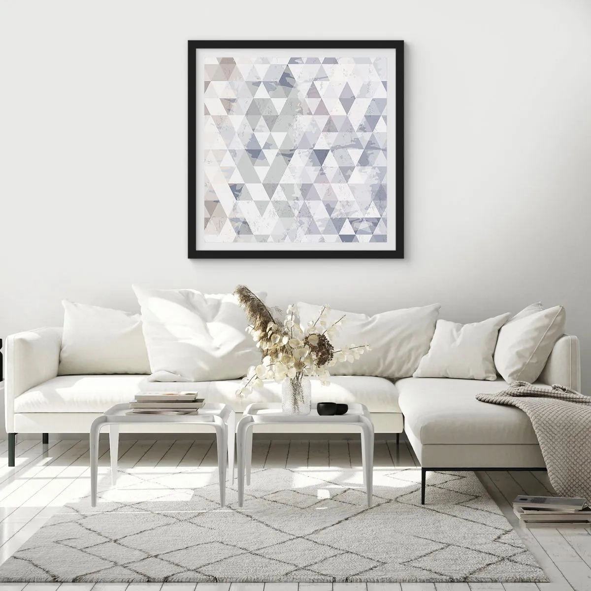 Plakat w czarnej ramie - W rytmie na trzy - 30x30 cm