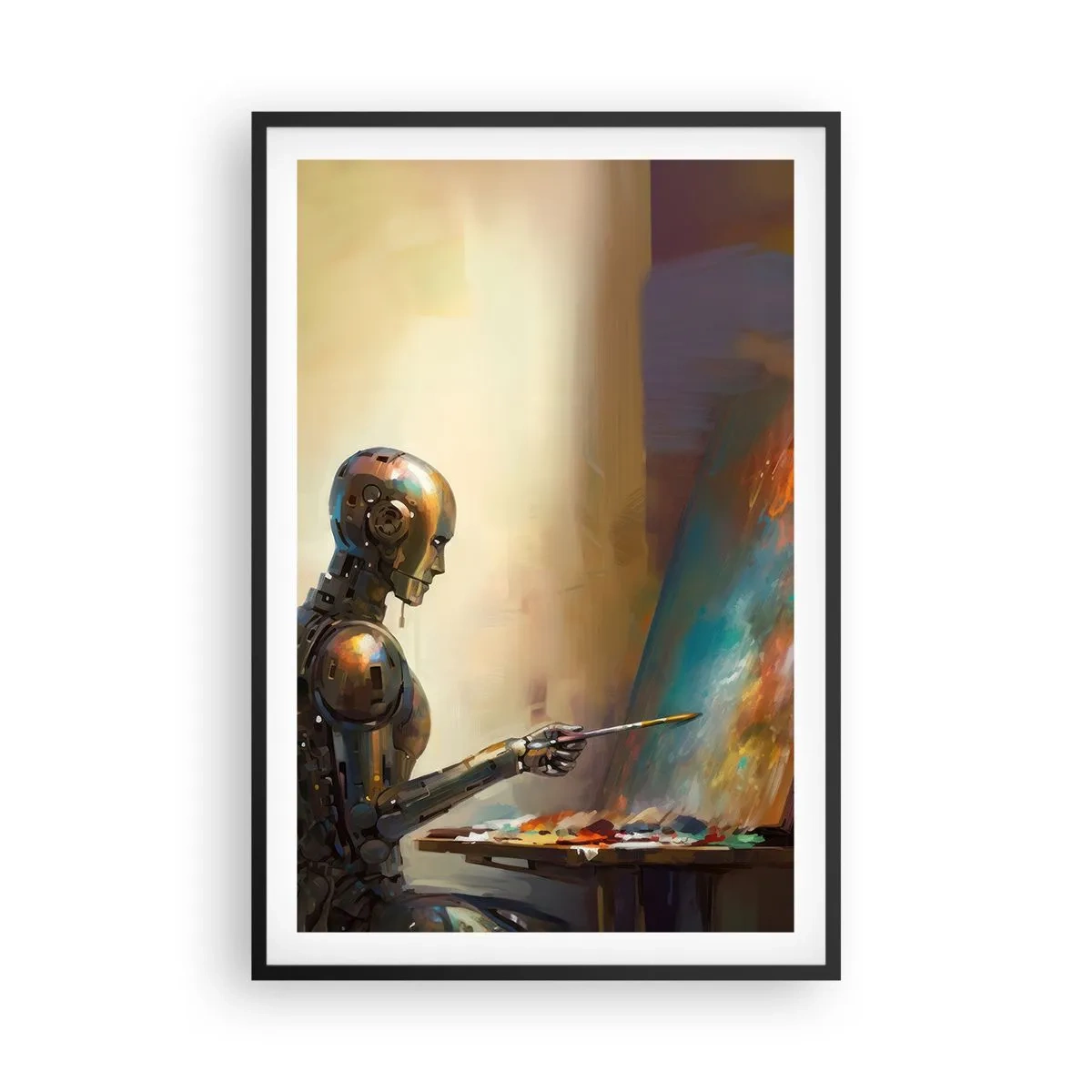 Plakat w czarnej ramie - Sztuka przyszłości - 61x91 cm