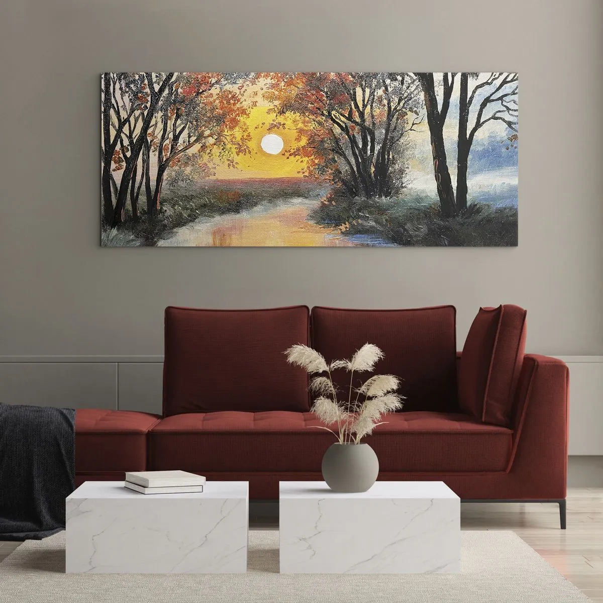 Obraz na szkle - Jesienne klimaty - 100x40 cm