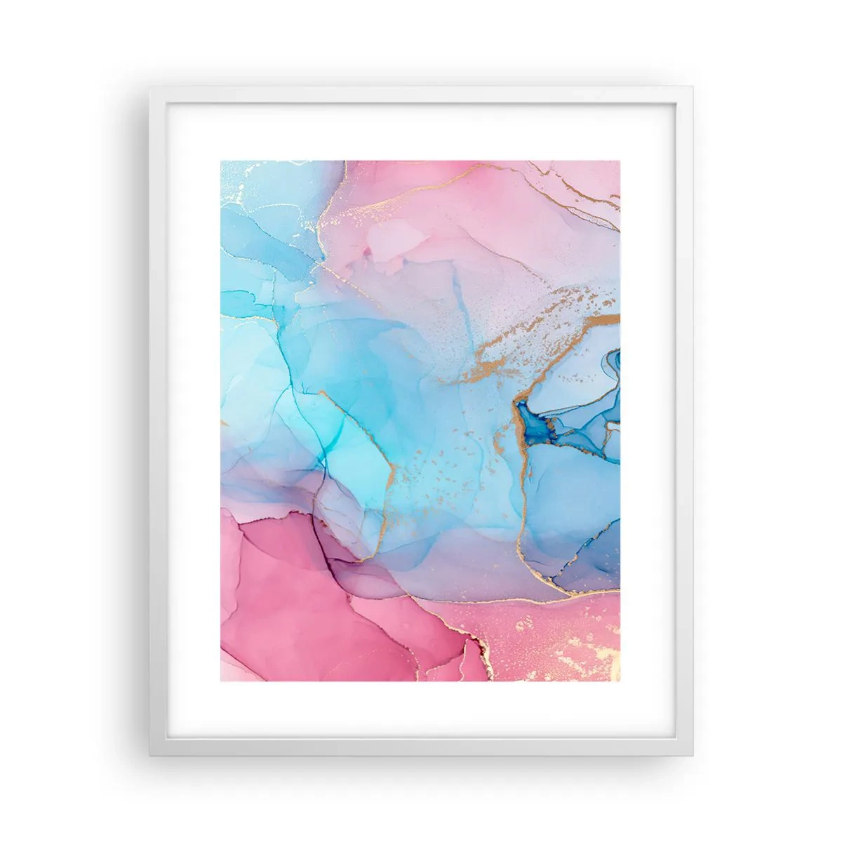 Plakat w białej ramie - Spotkanie i przenikanie - 40x50 cm
