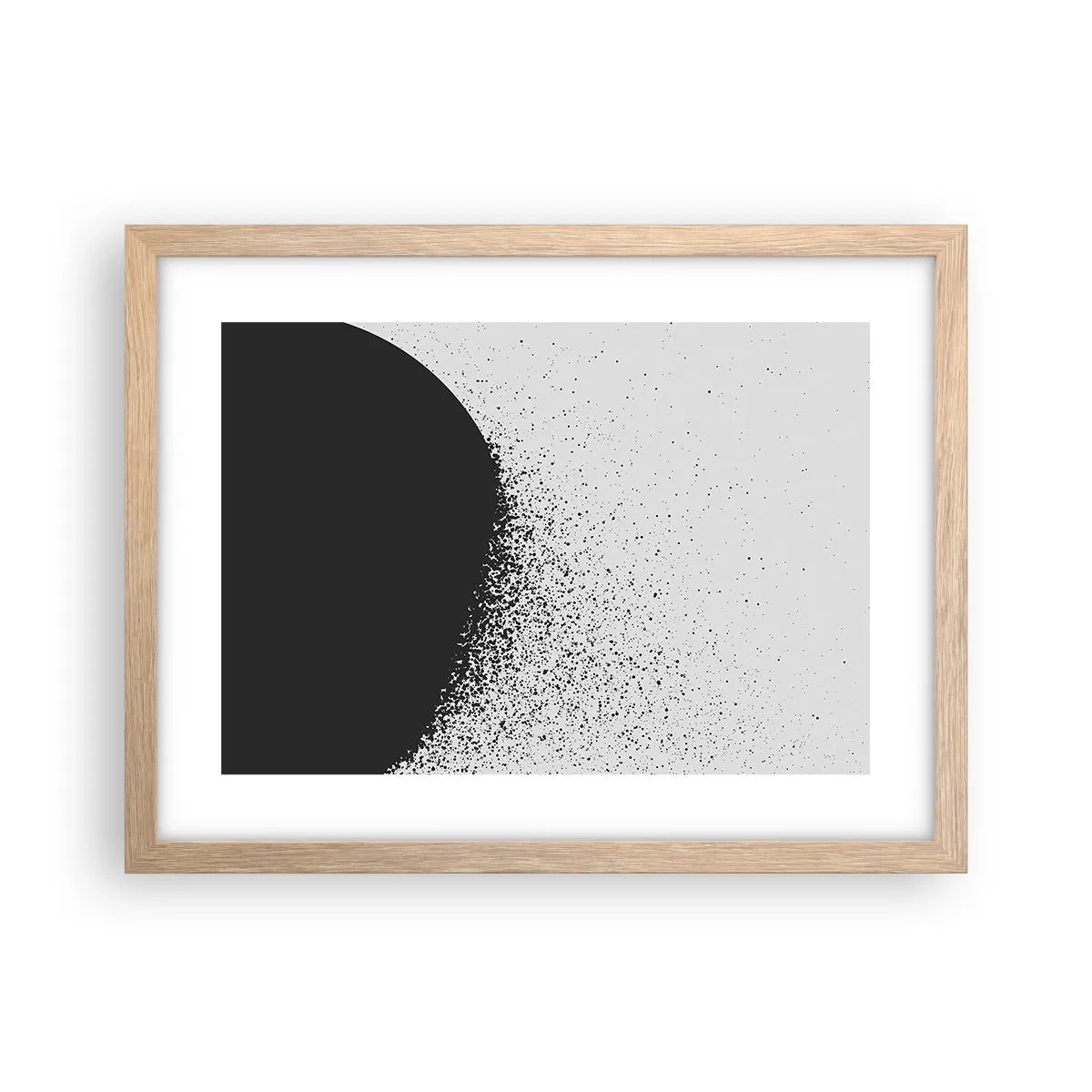 Plakat w ramie jasny dąb - Ruch cząsteczek - 40x30 cm
